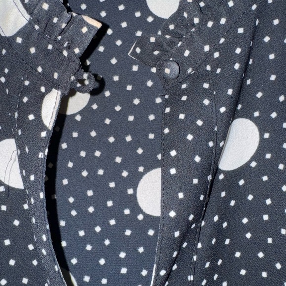 Karl Lagerfeld Black and White Polka Dot Women's Top - Picture 6 of 8